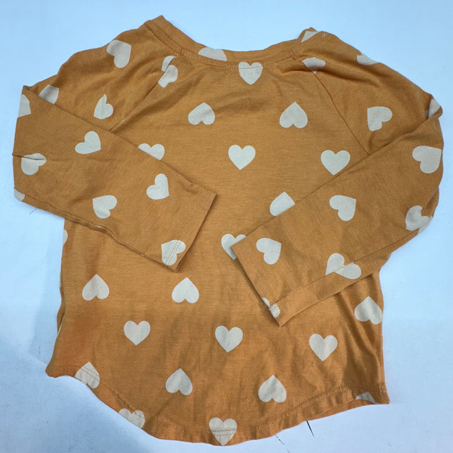 Heart-Patterned Long-Sleeve Shirt, New Without Tags