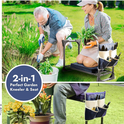 VOUSKING Foldable Garden Kneeler and Seat with Tool Bag - New Open Box