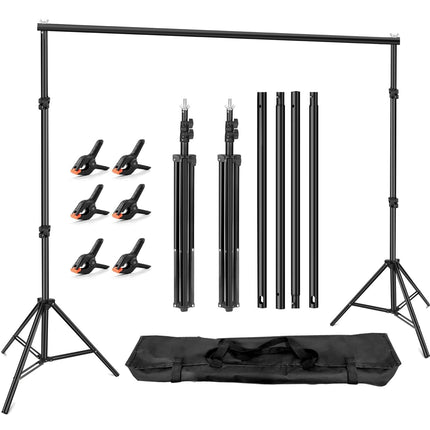 Hemmotop Adjustable Backdrop Stand, 10ft x 7.2ft, Open Box Looks New