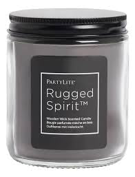 Partylite Rugged Spirit Wooden Wick Candle