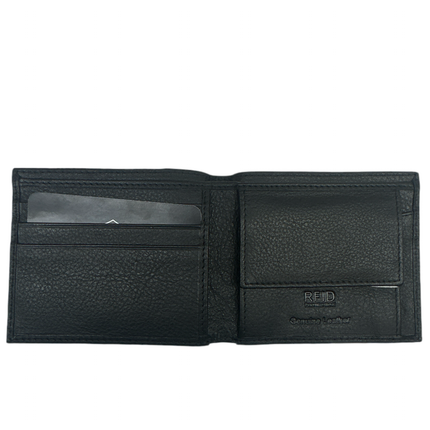 Harley-Davidson Men’s Bi-Fold Leather Wallet, Black - New