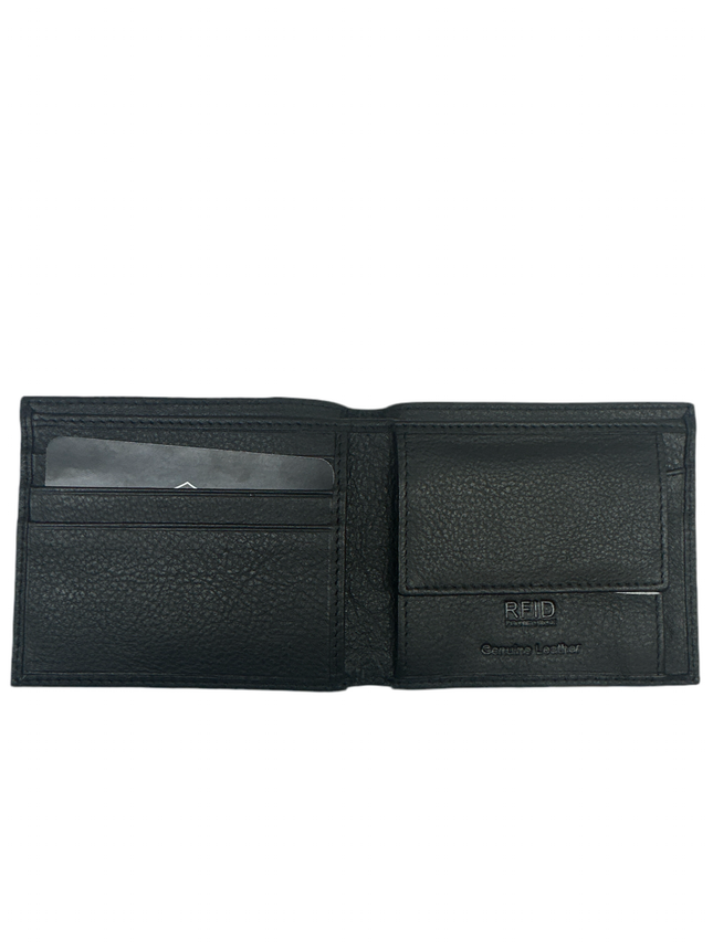 Harley-Davidson Men’s Bi-Fold Leather Wallet, Black - New