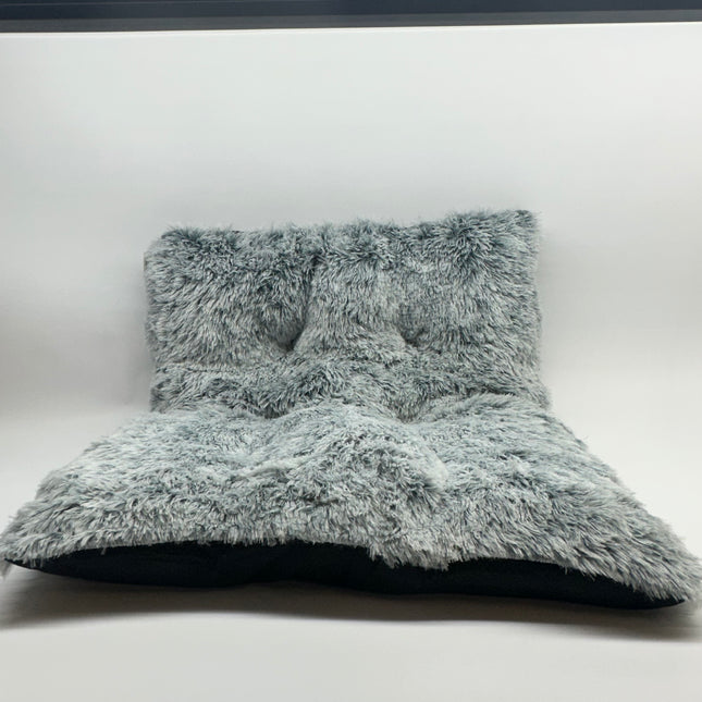 “OPPOSY Plush Pet Bed, 42 inch, set of 2, gray, tufted design, soft polyester, new open box”