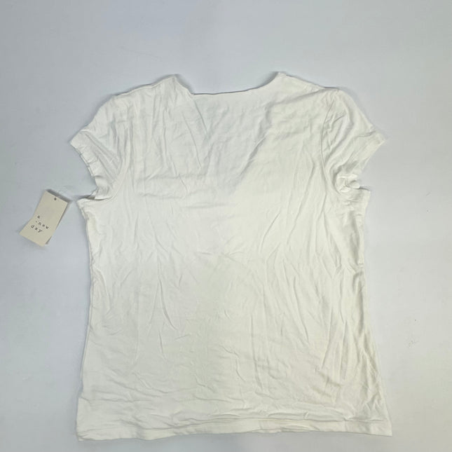 A New Day Women’s V-Neck T-Shirt | New | White | Size L