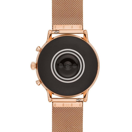 Fossil Gen 5 44mm Stainless Steel Rose Gold Mesh Smartwatch - New