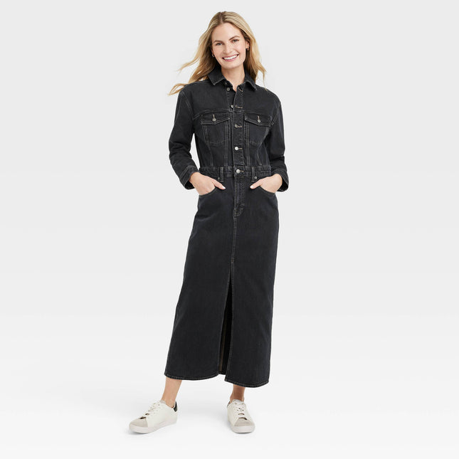 Universal Thread Women’s Black Denim Dress, Size 10