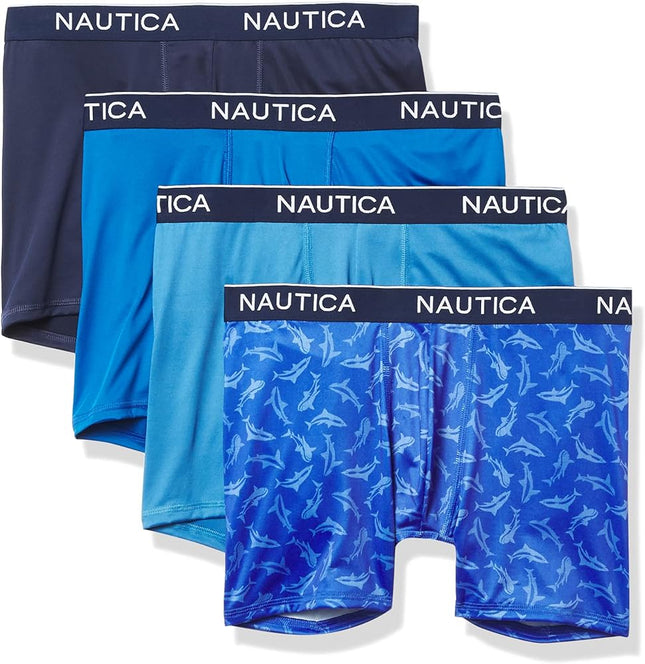 Nautica Men’s Boxer Briefs 4-Pack, comfortable and stylish underwear in various colors”
