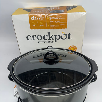 Crock-Pot 7 Quart Slow Cooker, Food Warmer, Charcoal - Lightly Used, Looks New