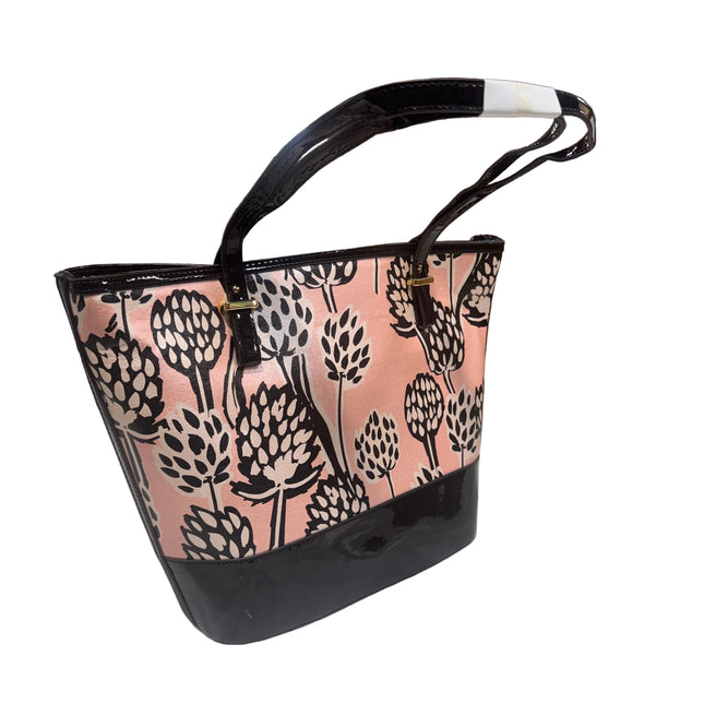 Anne Klein Patent Leather Floral Tote Bag