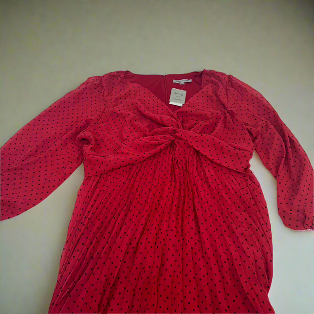 Danny & Nicole Red Polka Dot Plus Size Dress - Size 16W - New

