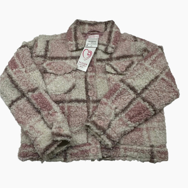 Design History Girls Pink Combo Sherpa Jacket, Size L (New)