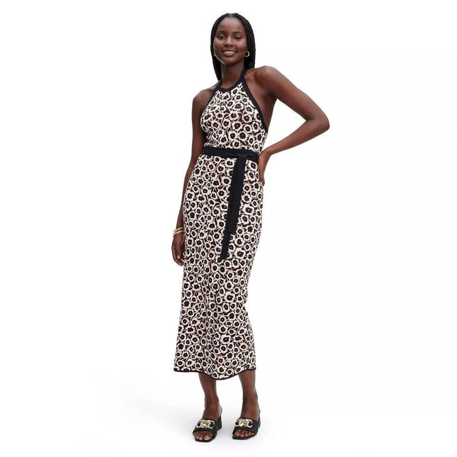 Diane von Furstenberg Women's Halter Tie Midi Dress - New, Summer Casual

