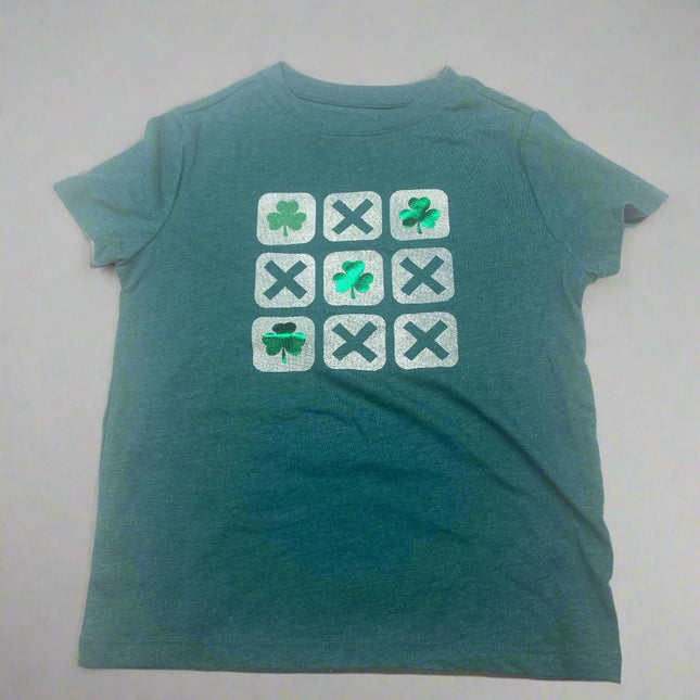 Cat & Jack™ Shamrock Tic-Tac-Toe Graphic T-Shirt, New With Tags, Size XS (4/5)