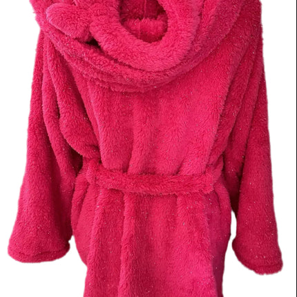 “Women’s Cozy Robe & Headband Set, vibrant pink, size M/L, new, Colsie”