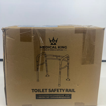 Medical King Toilet Safety Rail - Adjustable Detachable Frame with Handles for Elderly and Handicapped - New With Imperfections