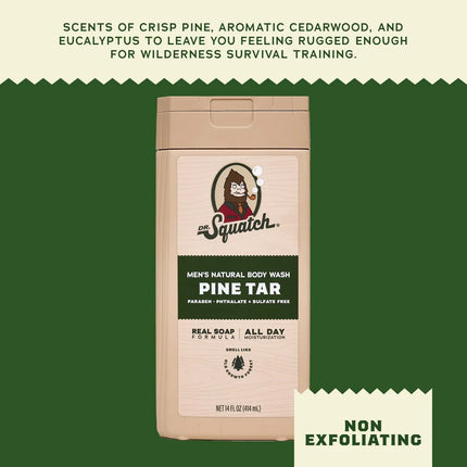 DR. SQUATCH Body Wash - Pine Tar - 14 fl Oz