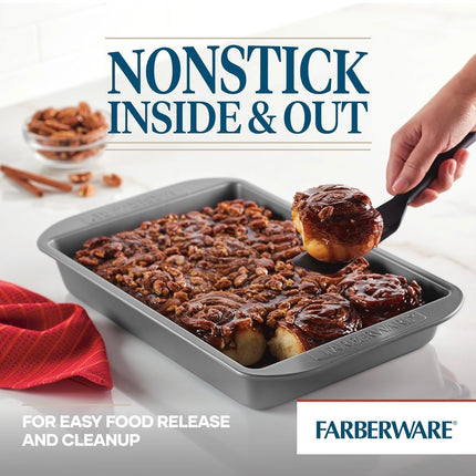 Farberware 9x13 Inch Nonstick Rectangular Baking Pan with Lid - New