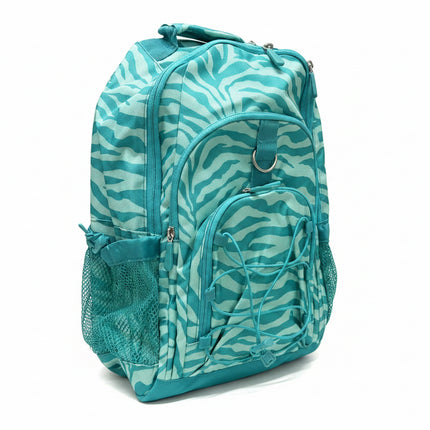 Pottery Barn Teal Zebra Print Teens Backpack