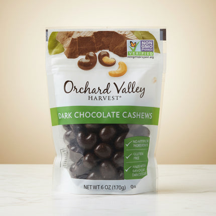Orchard Valley Dark Chocolate Cashews - 6 Oz Exp. 03/11/2027