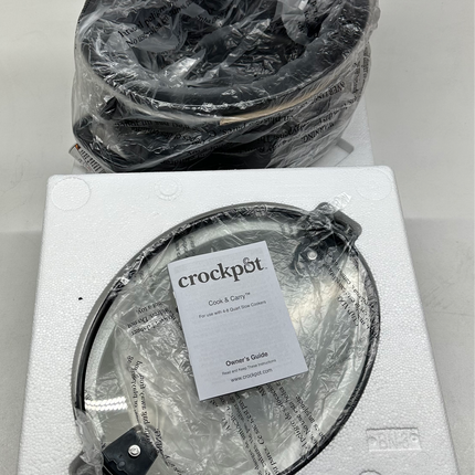 Crock-Pot 6qt Cook & Carry One Touch Programmable Slow Cooker - Matte Black, Open Box