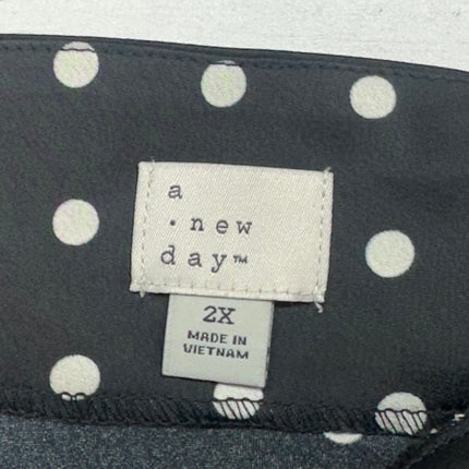 A New Day Black Polka Dot Slip Dress Size 2X - New Without Tags