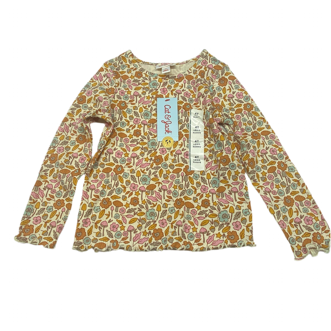 Cat & Jack Floral Long-Sleeve Shirt, New with Tags, Size 4T