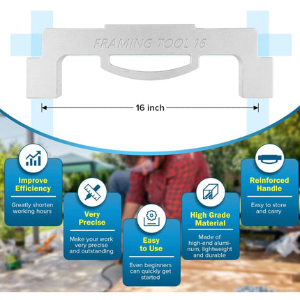 Arbene 16-Inch On-Center Framing Tool - Open Box