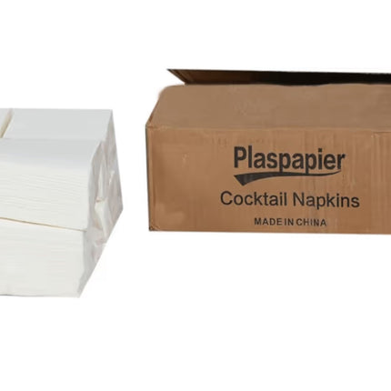 Cocktail Napkins Bulk 1200 Count - 2-Ply White Beverage Napkins (4.5x4.5") - For Wedding, Bar, Party & Daily Use - Pack of 12 Bags
