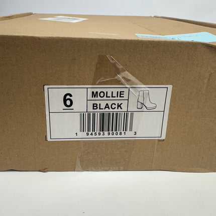 Journee Collection Mollie Black Ankle Boots - Open Box - Size 6