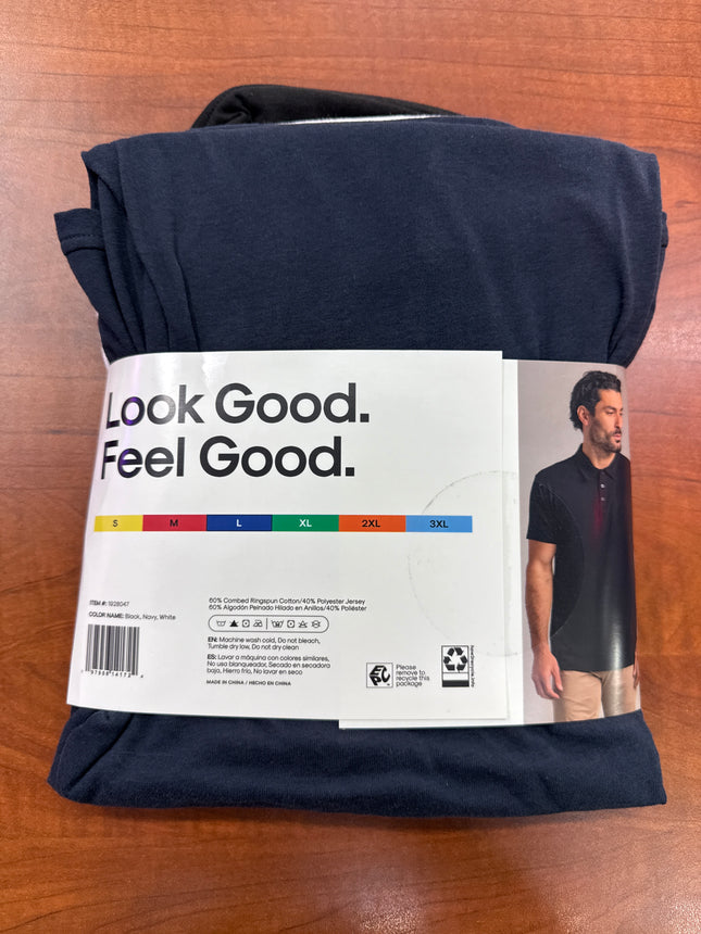 True Classic - Classic Polo 3 Pack Black/White/Navy Size Large