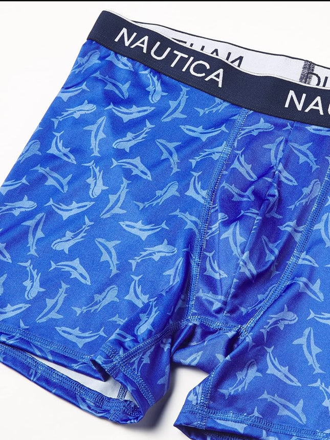 Nautica Men’s Boxer Briefs (4-Pack) - Comfortable and Stylish Underwear, Size XL