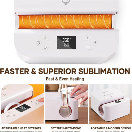 HTVRONT Automatic Tumbler Heat Press - 28-Inch Digital Mug Press Machine | Open Box