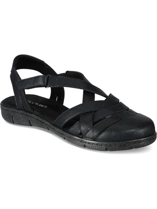 Easy Street Garrett Women's Faux Leather Strappy Flat Sandals Size 10 – New