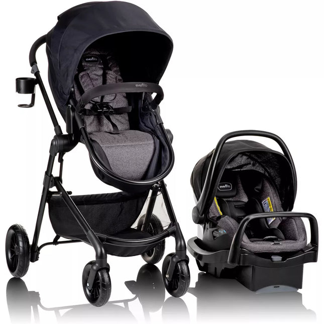 Evenflo Pivot Modular Travel System w/ LiteMax Car Seat & Anti-Rebound Bar New