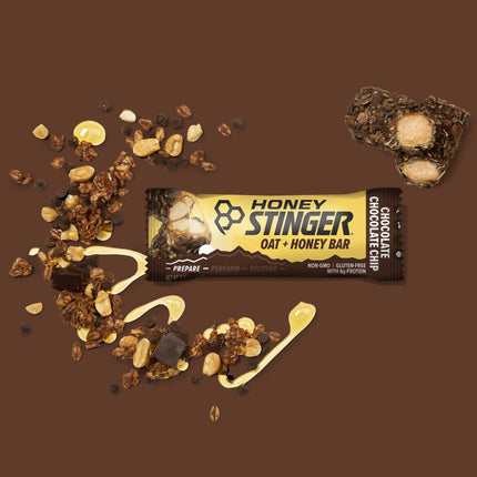Honey Stinger Chocolate Chip Oat + Honey Bar | Box of 12 | Exp 11/05/2025