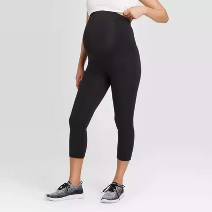 Isabel Maternity by Ingrid & Isabel Active Capri Pant, Black, New, Size XS