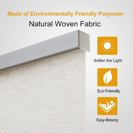 Persilux Window Shades Free-Stop Cordless Light Filtering Roller Shades, 28” W x 72 - Open Box Condition