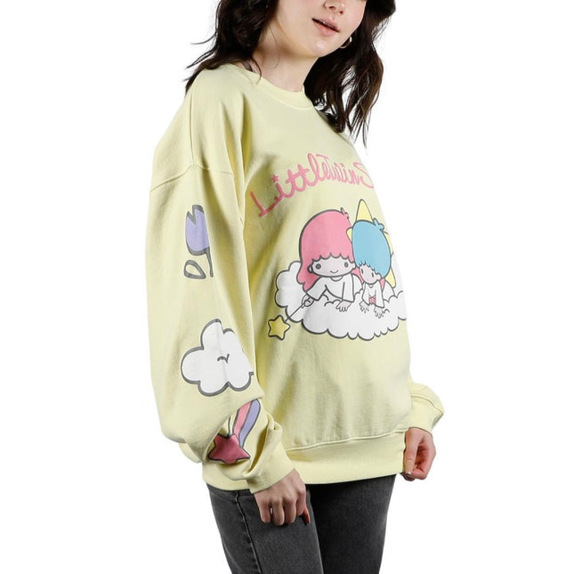 Hello Kitty “Little Twin Stars” Sweatshirt, Yellow, Size M, New with Tags