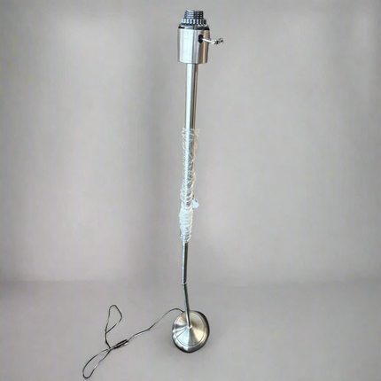 Brushed Steel Floor Lamp, 70” Tall – Open Box with Small Imperfection