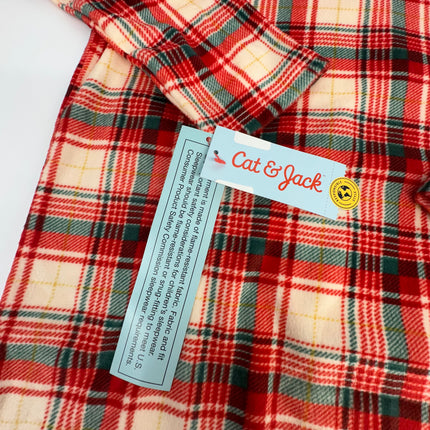 Cat & Jack New Long Sleeve Plaid Dress Size L(10-12)