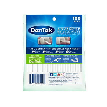 Dentek Advanced Bristle Packs 100 Ct. - 6 PACK