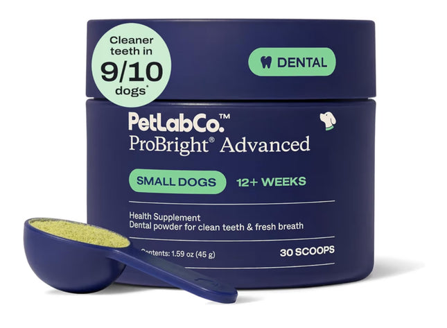 PetLab Co. ProBright Advanced Dental Powder - Dog Breath Freshener - Teeth Cleaning Made Easy