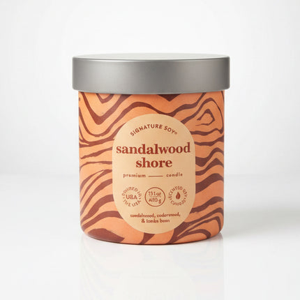 Signature Soy Sandalwood Shore Scented Candle - 15.1 Oz