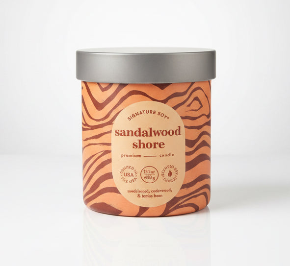 Signature Soy Sandalwood Shore Scented Candle - 15.1 Oz
