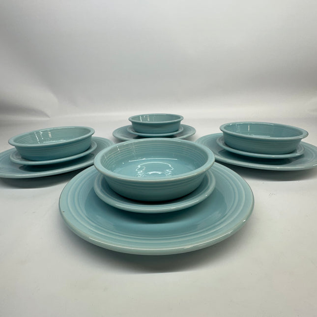 Fiesta Dinnerware Set – New Open Box, 16-Piece – Aqua