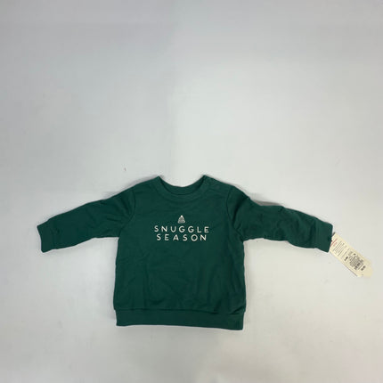 Cat & Jack Baby “Snuggle Season” Green Sweatshirt, New