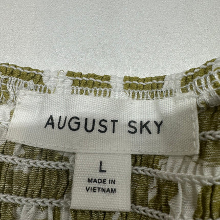 August Sky Women’s Floral Smocked Maxi Dress - Size L - New Without Tags