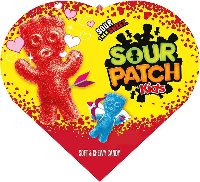 SOUR PATCH KIDS Soft & Chewy Valentines Day Candy, 6.8 oz Heart Shaped Box