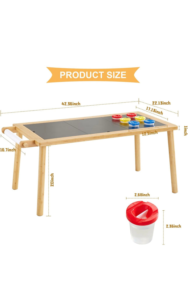 Multifunctional Wooden Activity Table for Kids (New in Box, Box Open)