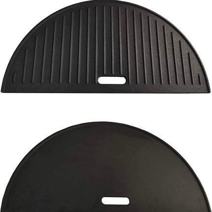 ZLjoint Half Moon Cast Iron Reversible Griddle Compatible with Kamado Joe - New Open Box